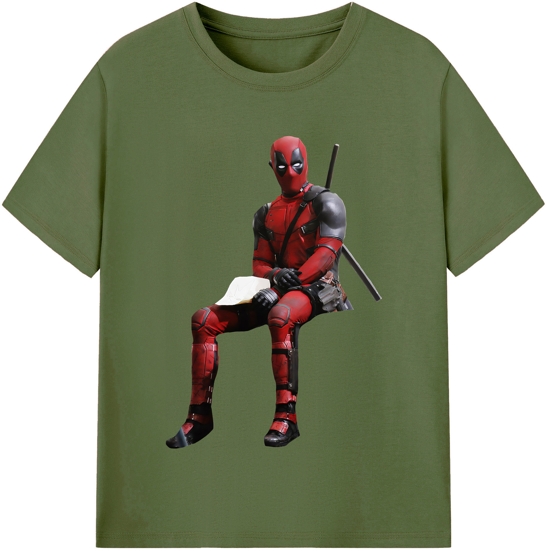 （画像用） Deadpool デッドプール 綿100％半袖Tシャツ（フロントプリント）